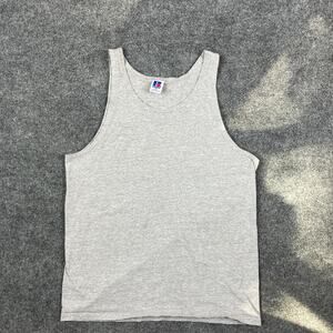 Russell Athletic Tank Mens Size Medium Gray Sleeveless Vintage USA  Shirt